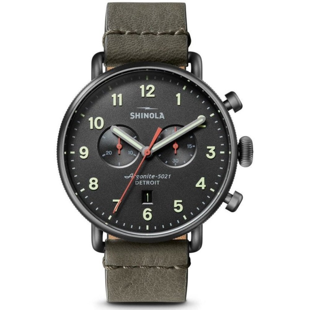Shinola Canfield Chrono 43mm Gunmetal Bl